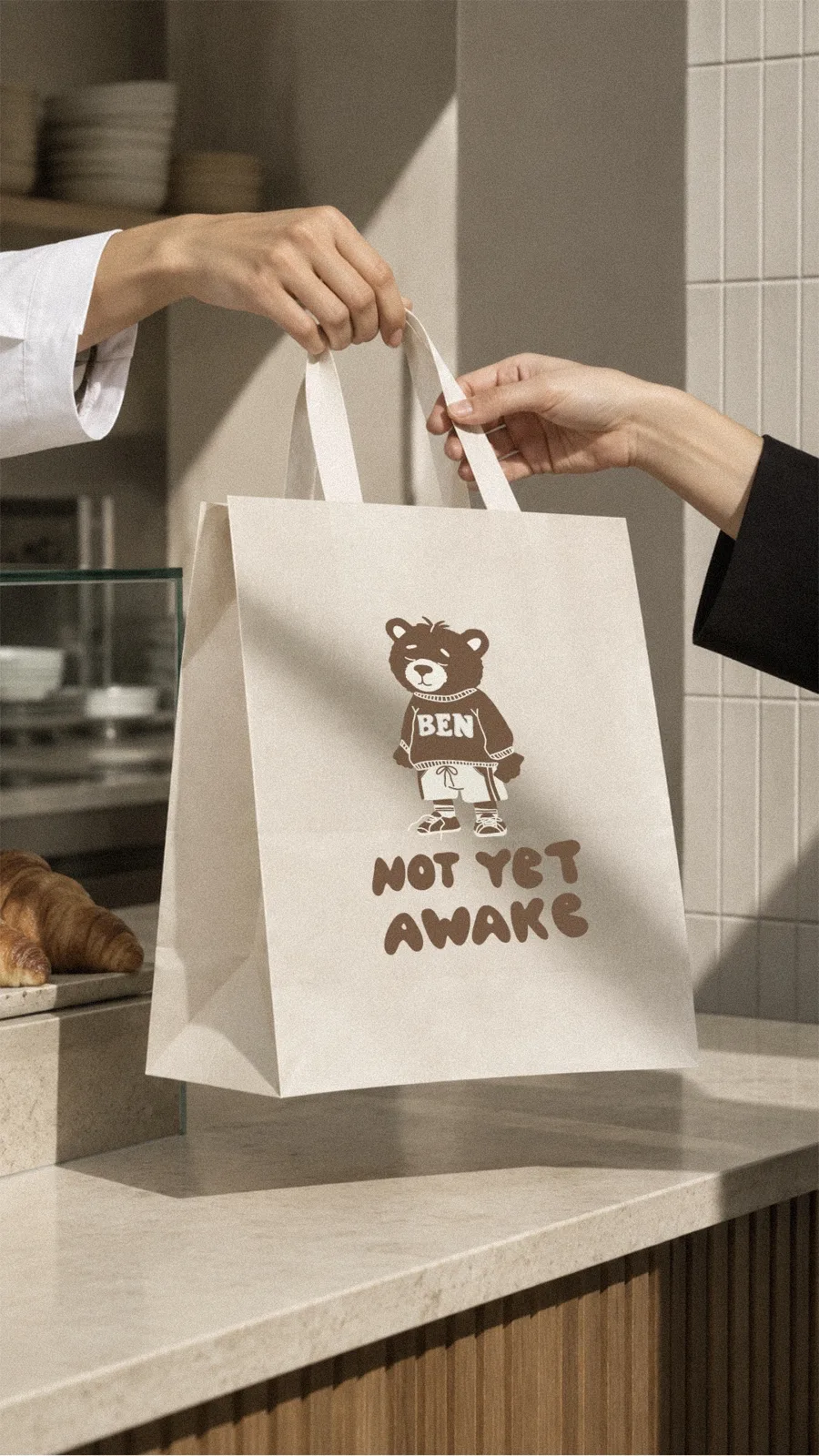 Ben the sleepy bear character and merch